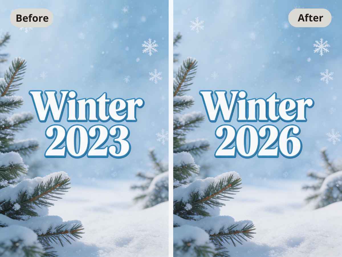 Updating a seasonal sales banner using our free image text editor.