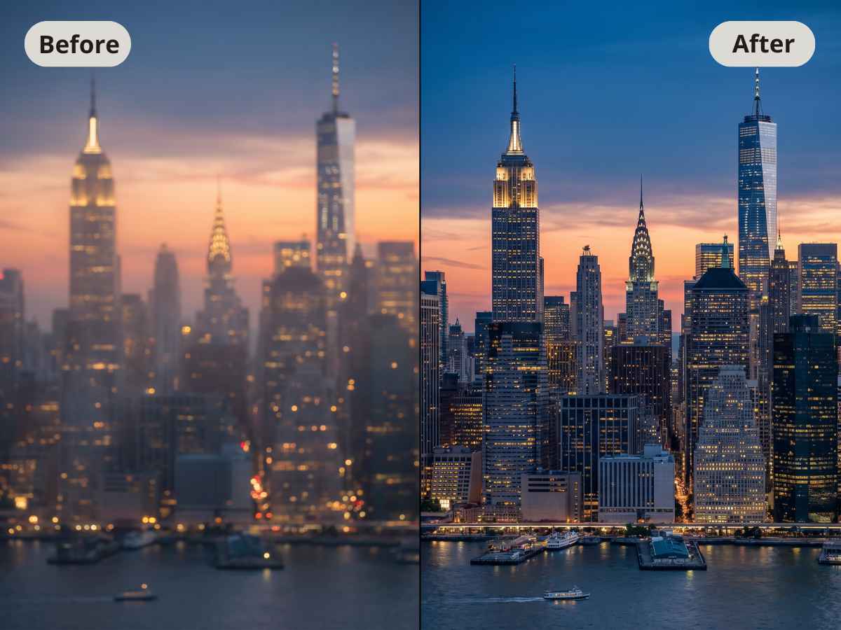 Best ai photo sharpener results for landscape and architectural photography.