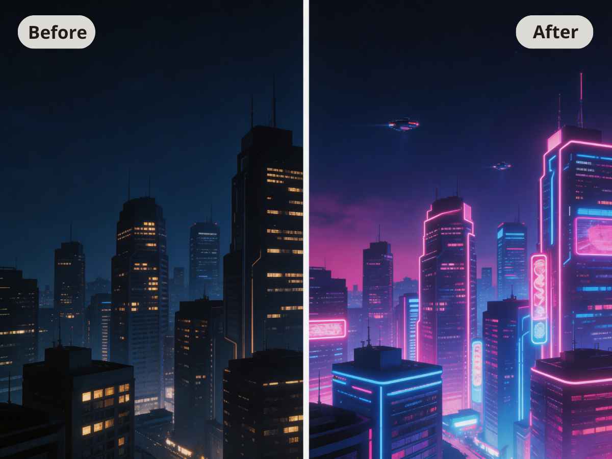 Dramatic style transformation using the best free ai photo editor.