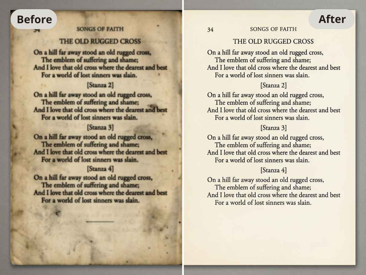 How to sharpen a blurry image containing text for better readability.